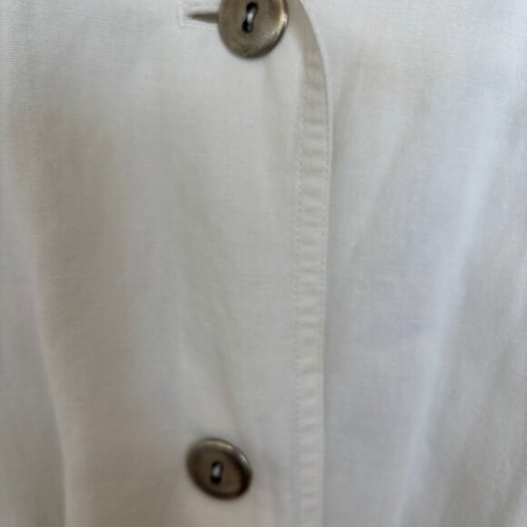 Mouche Vintage White Linen Swing Jacket - Picture 3 of 3